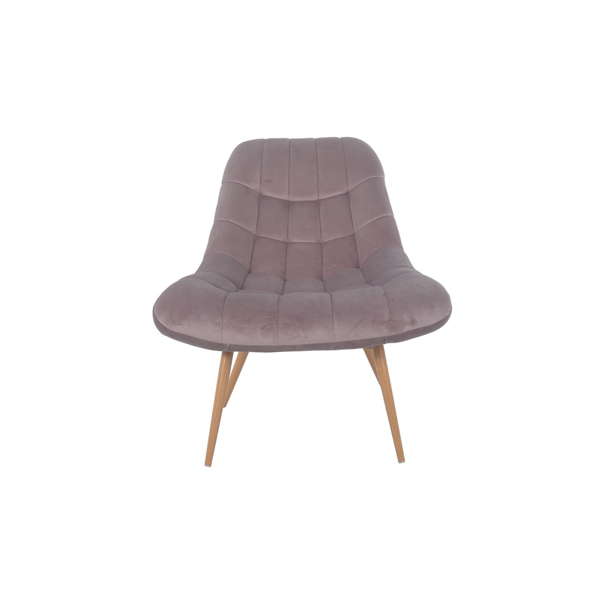Fauteuil XXL fluweel roze metaal houtlook |woon-meubel.nl