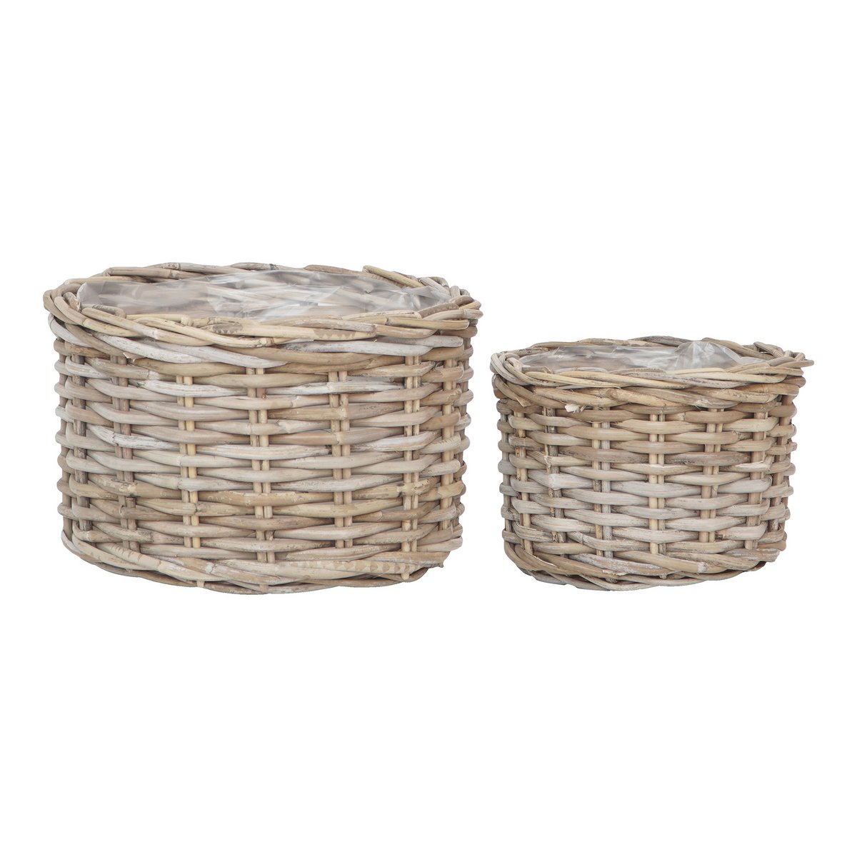 Kalak -manden - Natural, Kubu, Rattan - Set van 2