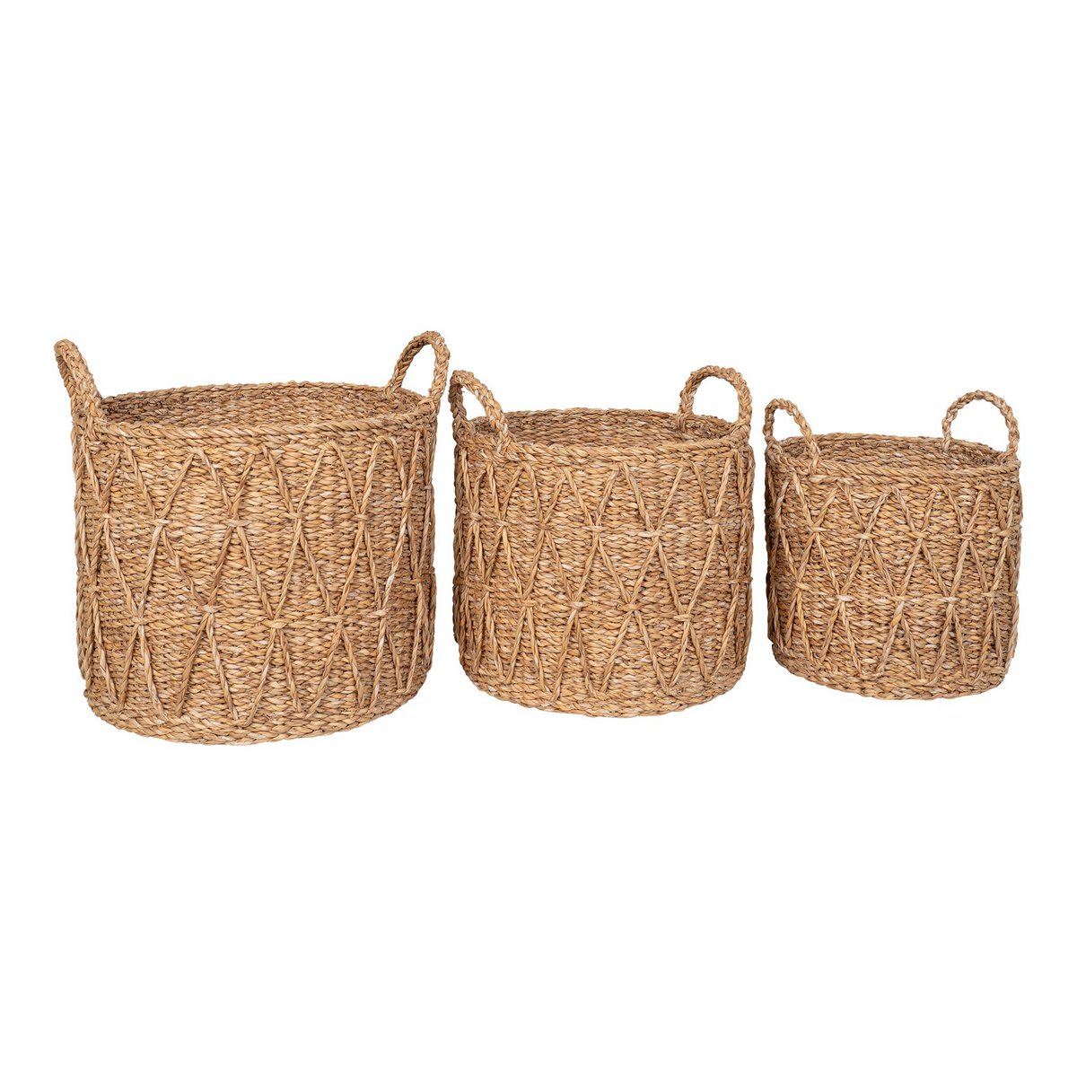 Krabi Basket - Mand, zeegras, naturel, set van 3 |woon-meubel.nl