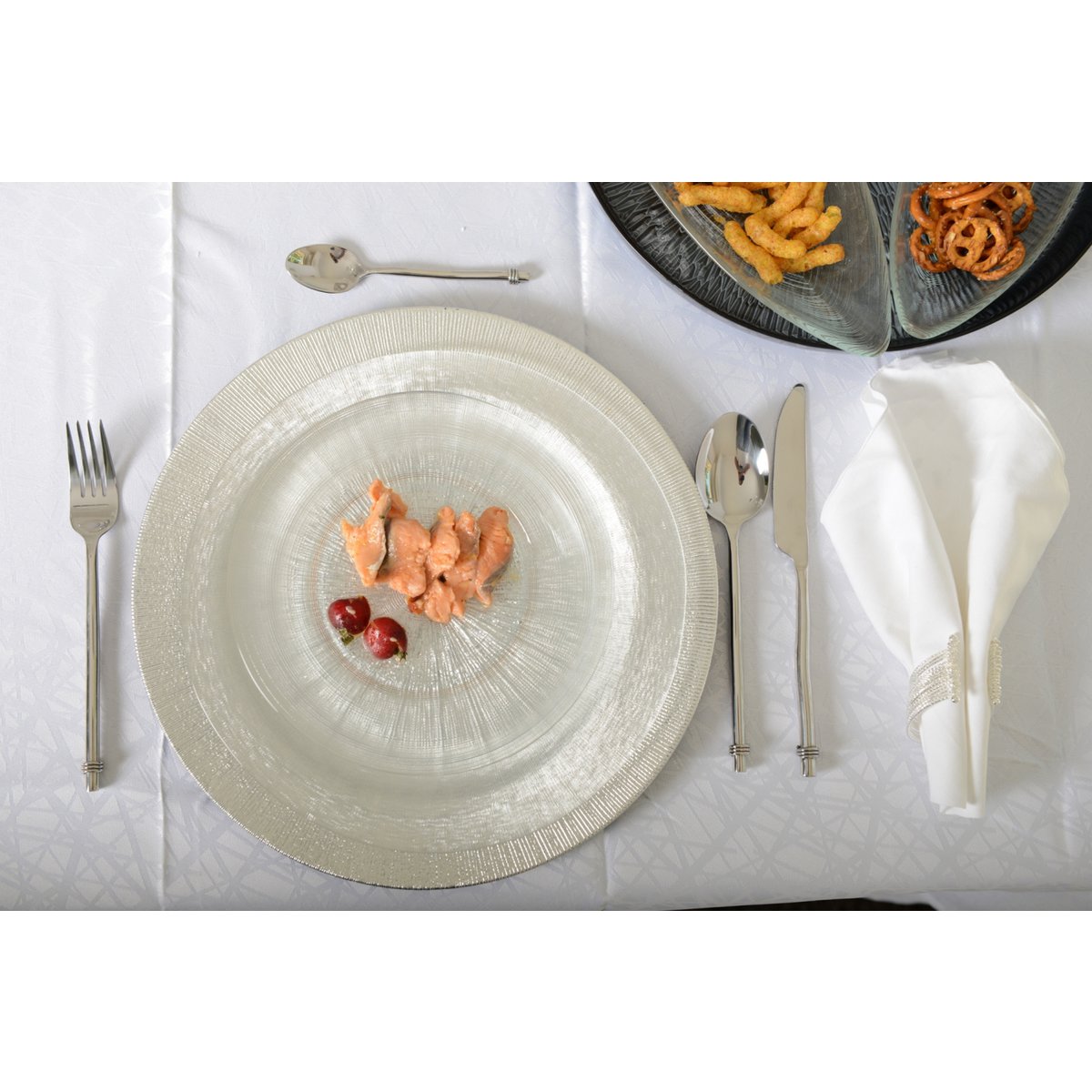 Aulica Terra Silver Onderbord – 31 cm | Elegant & Glanzend Design