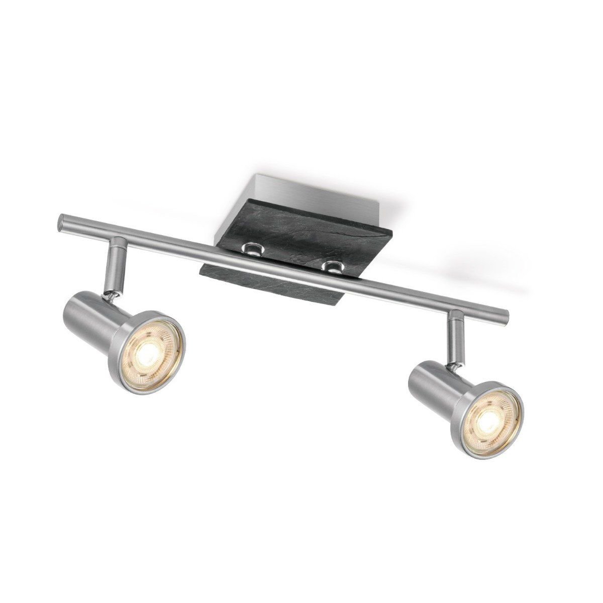 LED Surface-mounted spotlight Stone 2 - dimmable - brushed steel