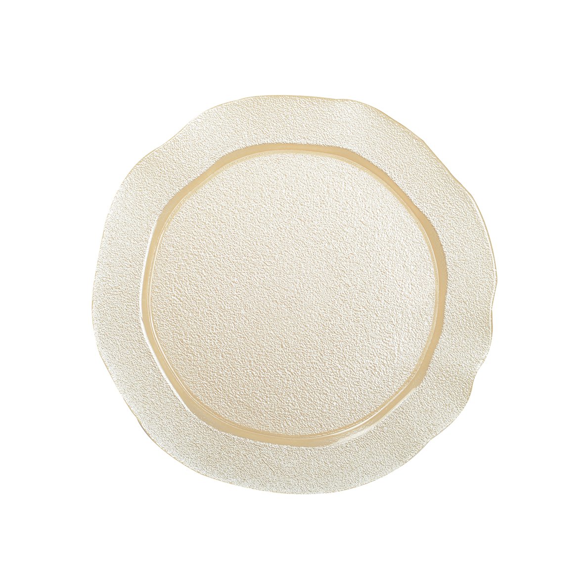 Aulica Boudoir Serveerbord Vanille – Luxe Glas Ø32,5 cm |woon-meubel.nl