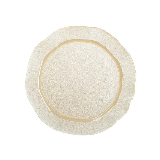 Aulica Boudoir Serveerbord Vanille – Luxe Glas Ø32,5 cm |woon-meubel.nl