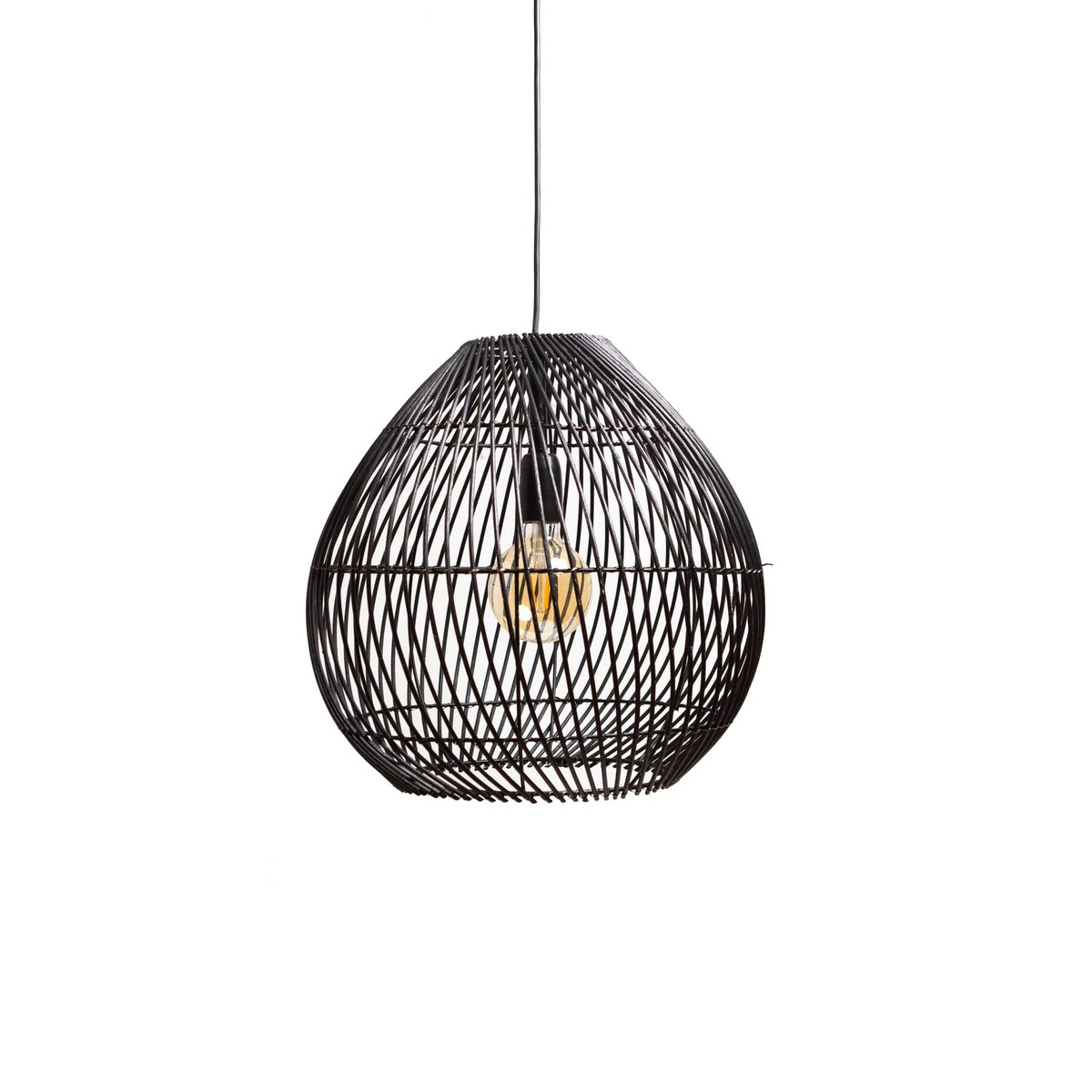Hanging lamp RYAN matt black Ø45x45cm