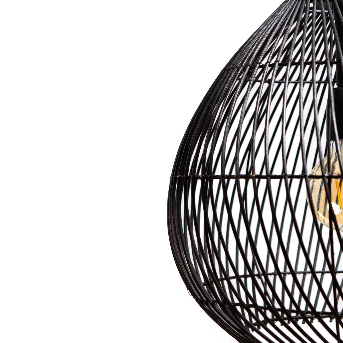 Hanging lamp RYAN matt black Ø45x45cm