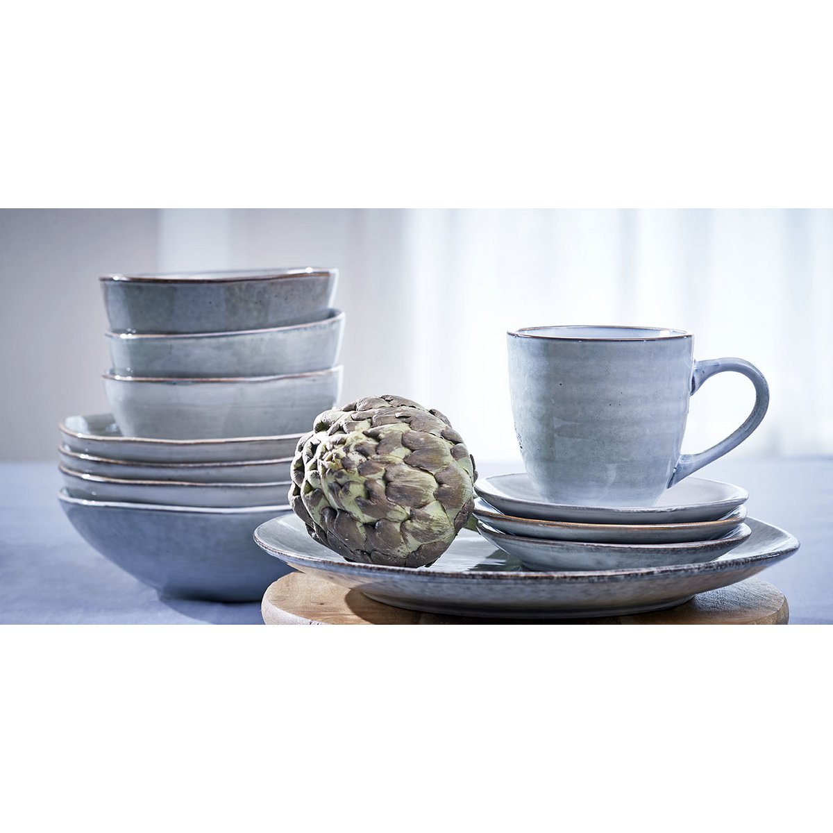 Tabo Dinnerware Set 4 Persons - Grey