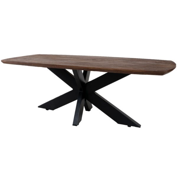 Eettafel Felix – Espresso Mangohout – 220 x 100 cm |woon-meubel.nl