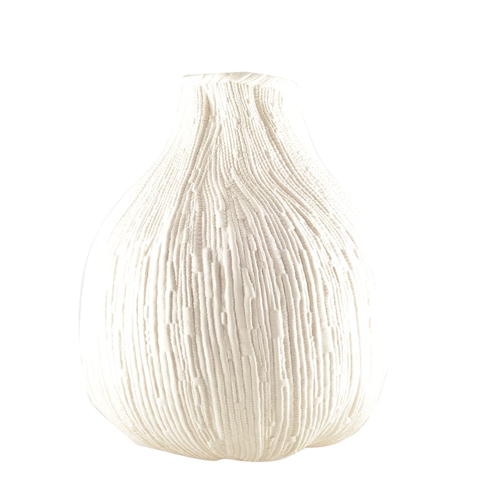 Witte Ronde Vaas Cremeux Groot Model |woon-meubel.nl!
