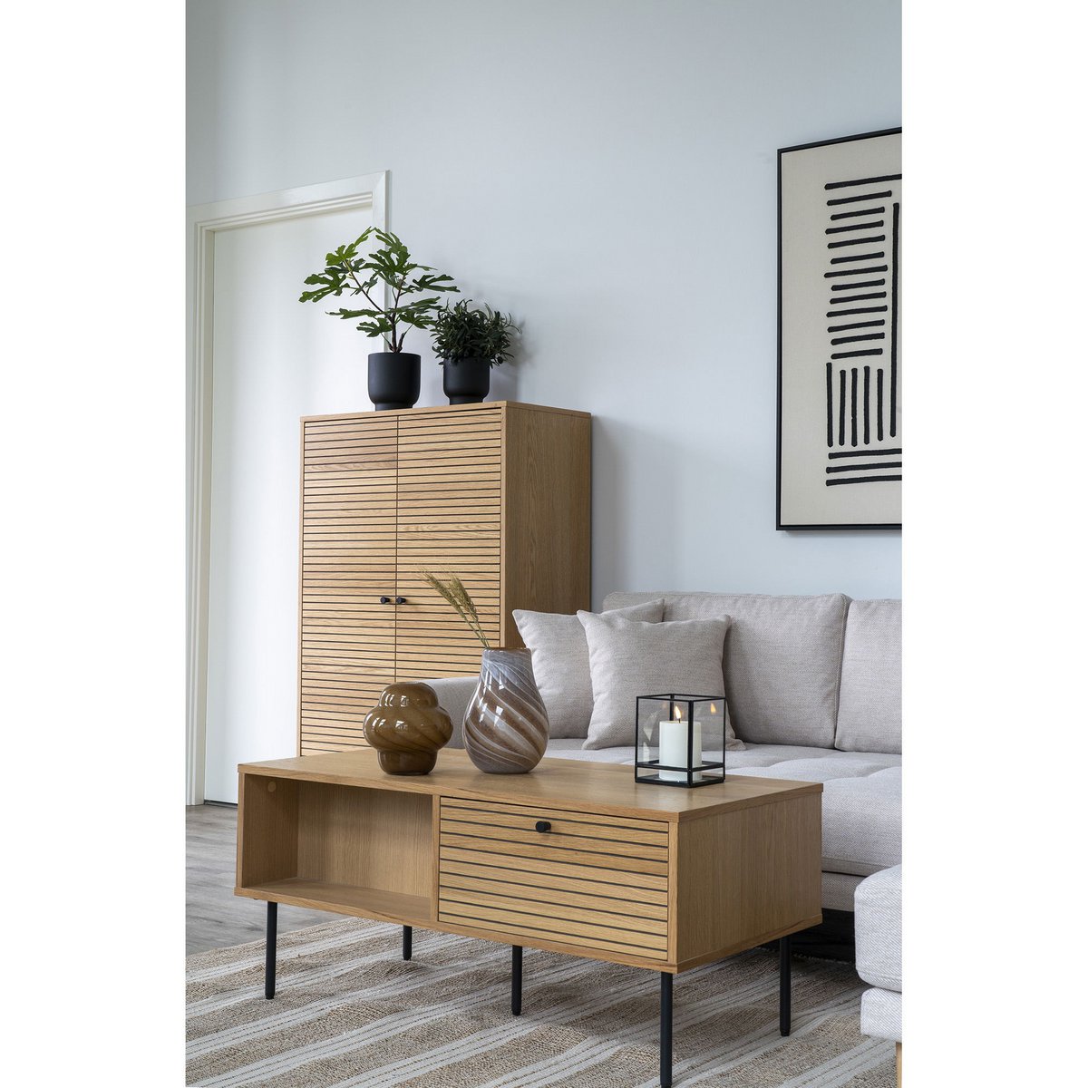 Hurricane Kandelaar – Zwart Metaal & Glas voor een Elegante Sfeer
