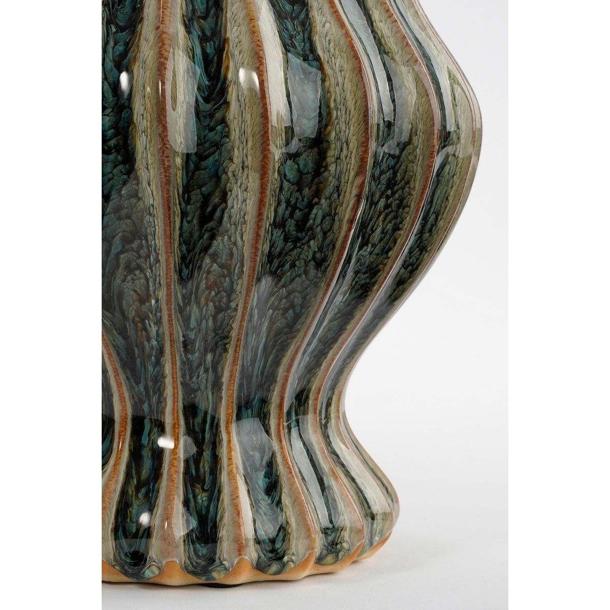 Pippa Vase - H32 x Ø21 cm - Ceramic - Green