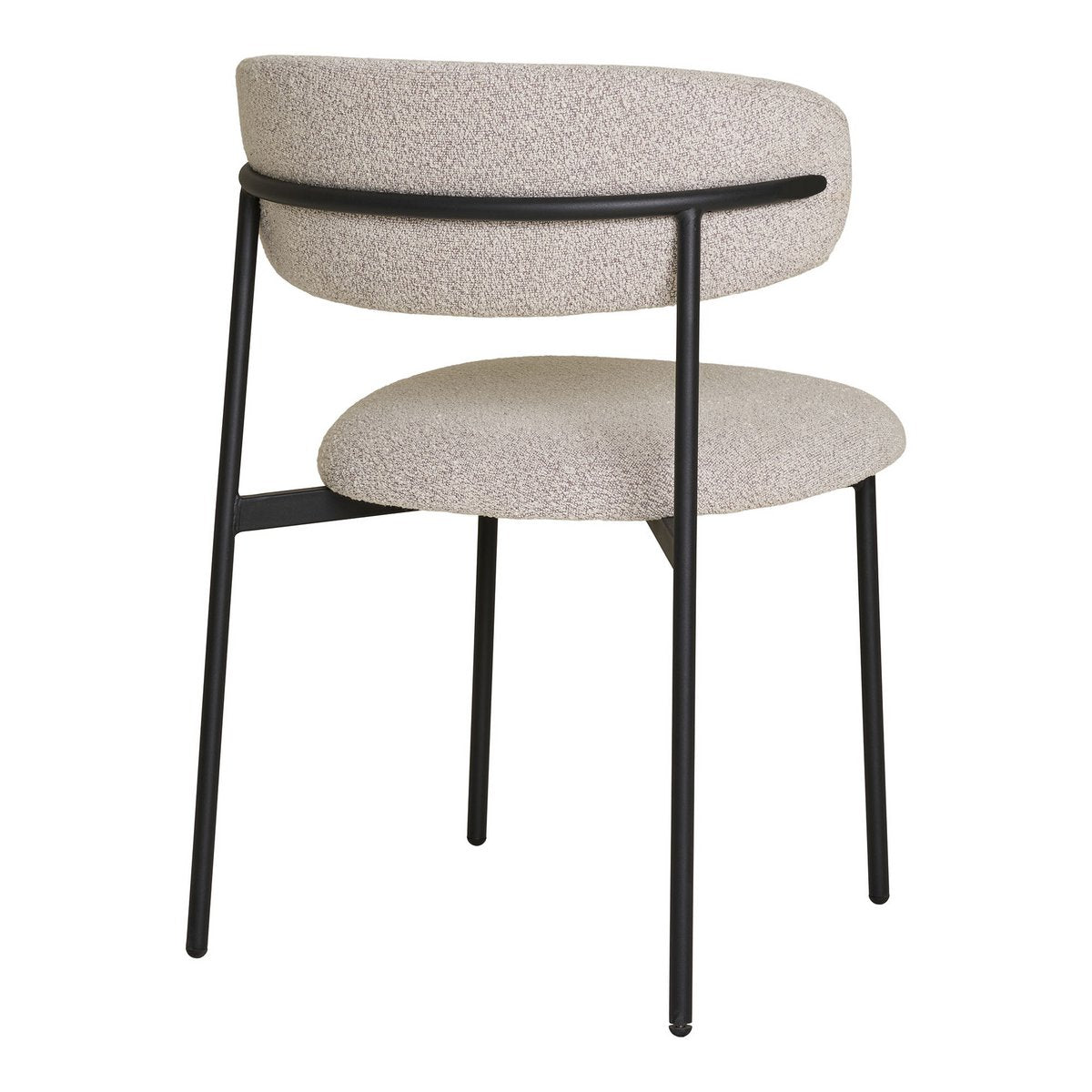 Mira Eetkamerstoel bouclé, zand - Set van 2 |woon-meubel.nl