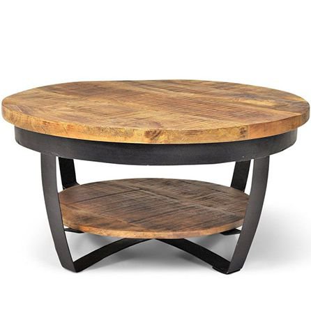 Salontafel Cilamon mangohout - 70 cm Robuust Design |woon-meubel.nl