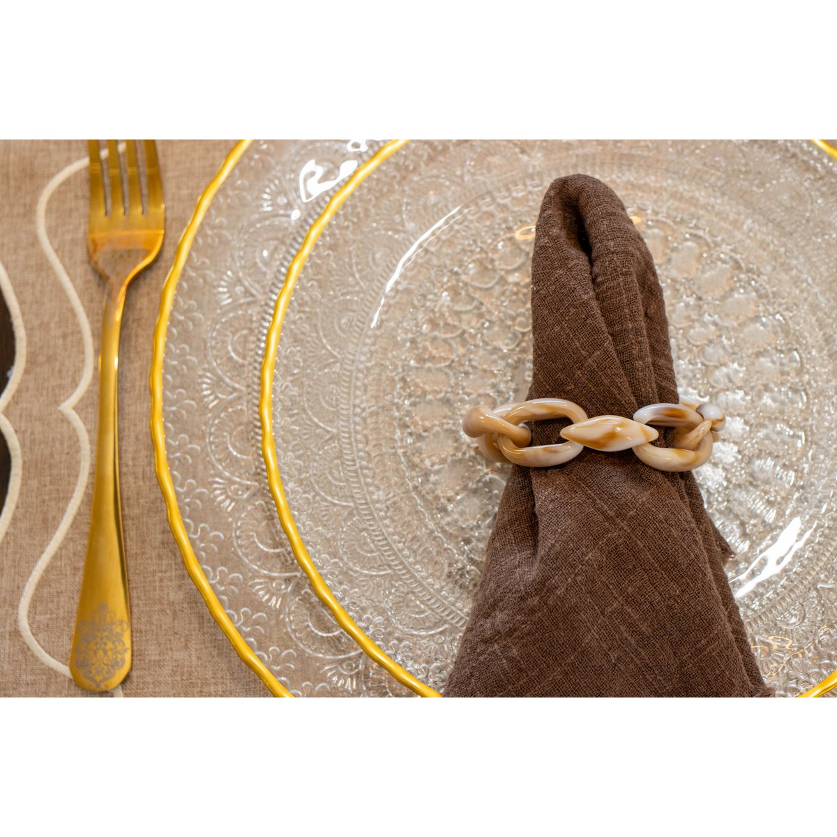 Aulica Goldline Dessertbord met Gouden Rand |woon-meubel.nl