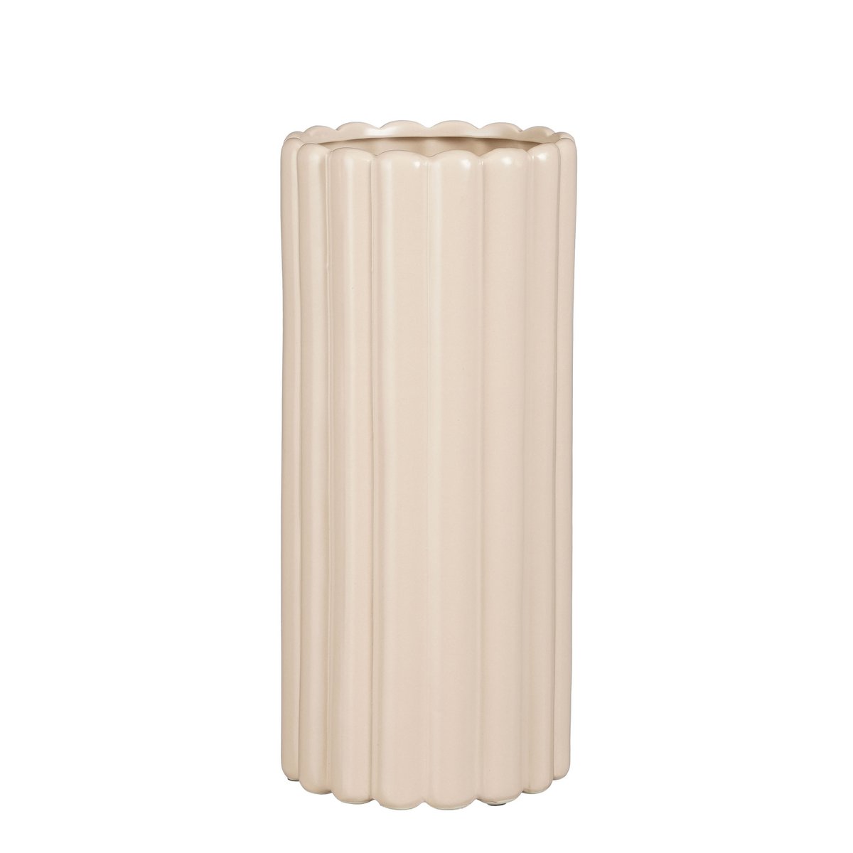 Vase - H33 x Ø15 cm - Céramique - Crème