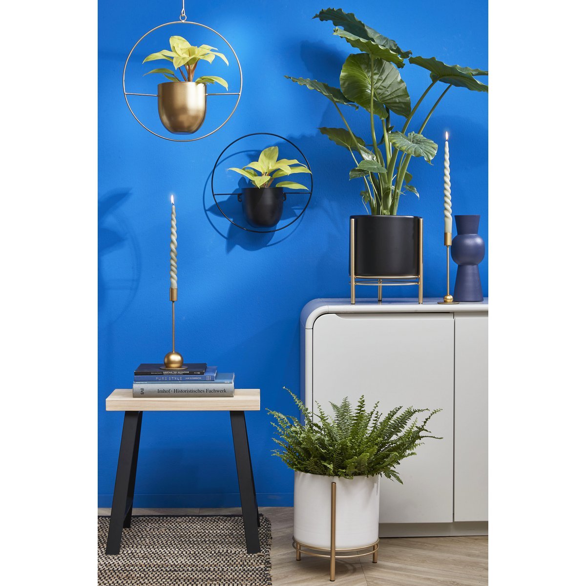 Dexter Flowerpot Hanging - L34 x W14 x H65 cm - Gold