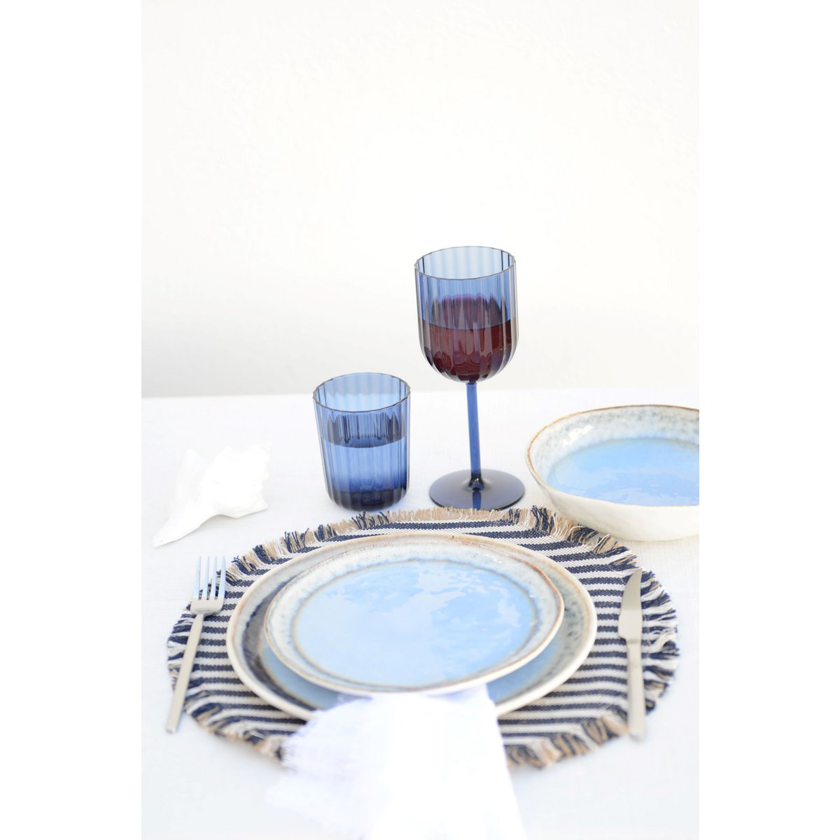 Set van 6 Dessertborden Blauw – Porselein – Aulica | woon-meubel