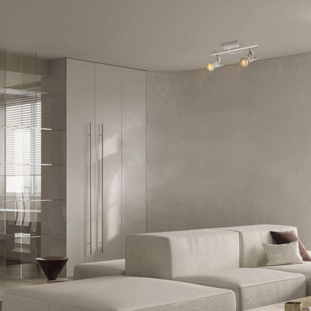 LED Surface-mounted spotlight Cali 2 - incl. dimmable LED lamp - steel