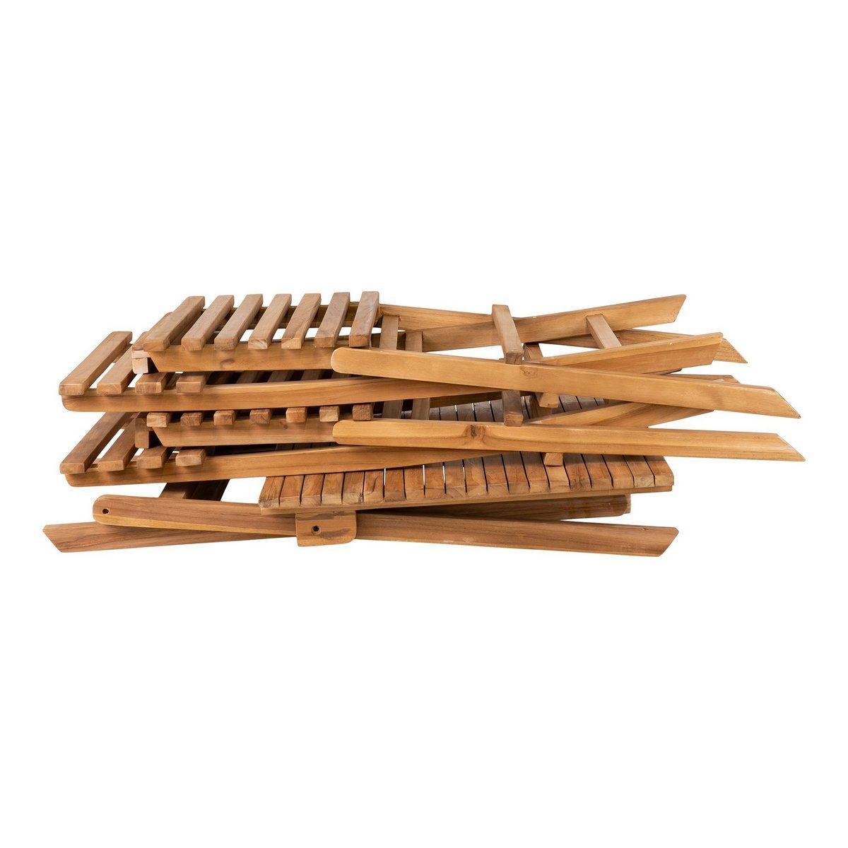 Buitenset - Caféset, 2 stoelen en 1 tafel, teakhout, naturel |woon-meubel.nl