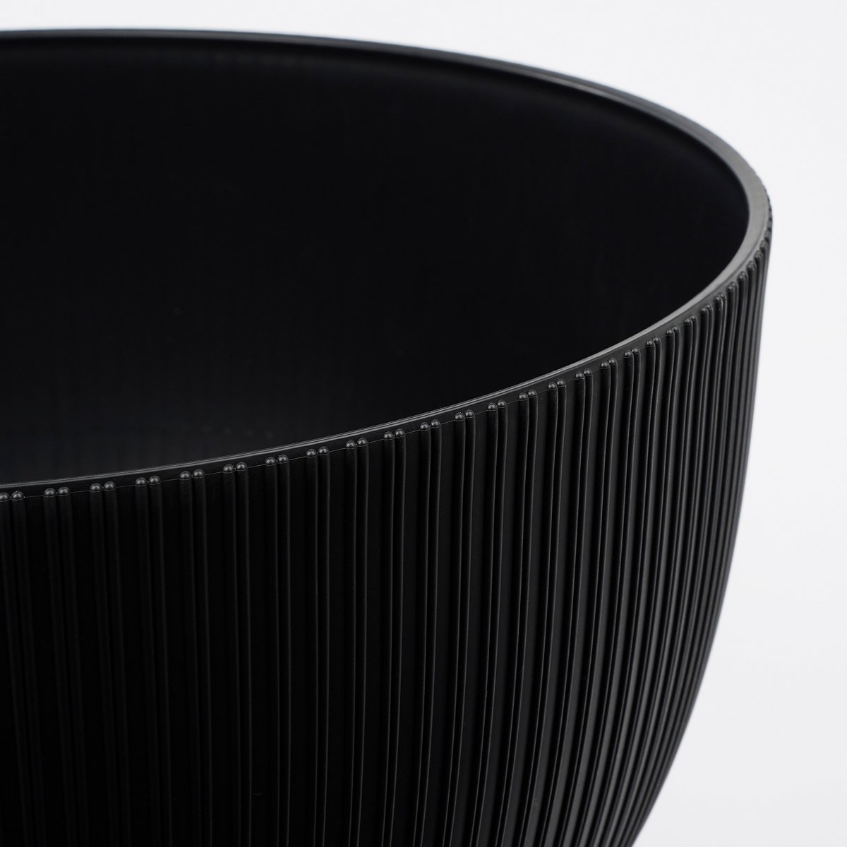 Pot de fleurs sur pieds Doppio - H22 x Ø47 cm - Plastique recyclé - FSC Mix - Noir