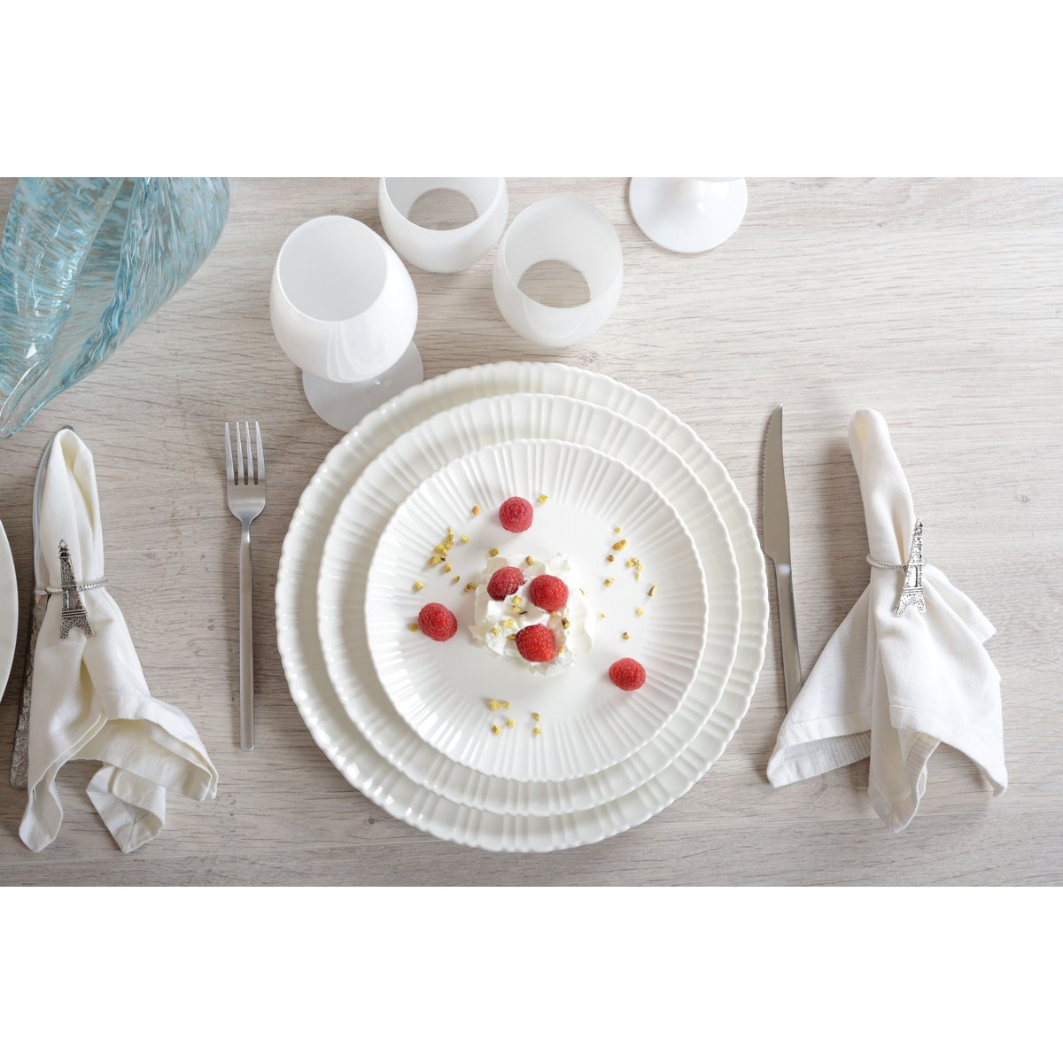 AULICA Flora Witte Dessertbord 21,3 cm – Rond Porselein | woon-meubel.nl