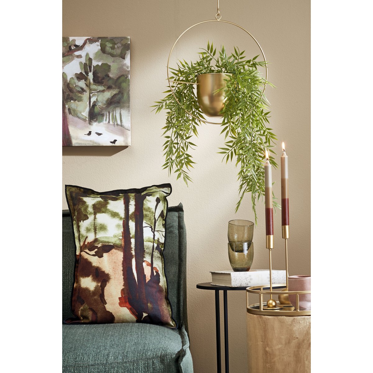 Dexter Flowerpot Hanging - L34 x W14 x H65 cm - Gold