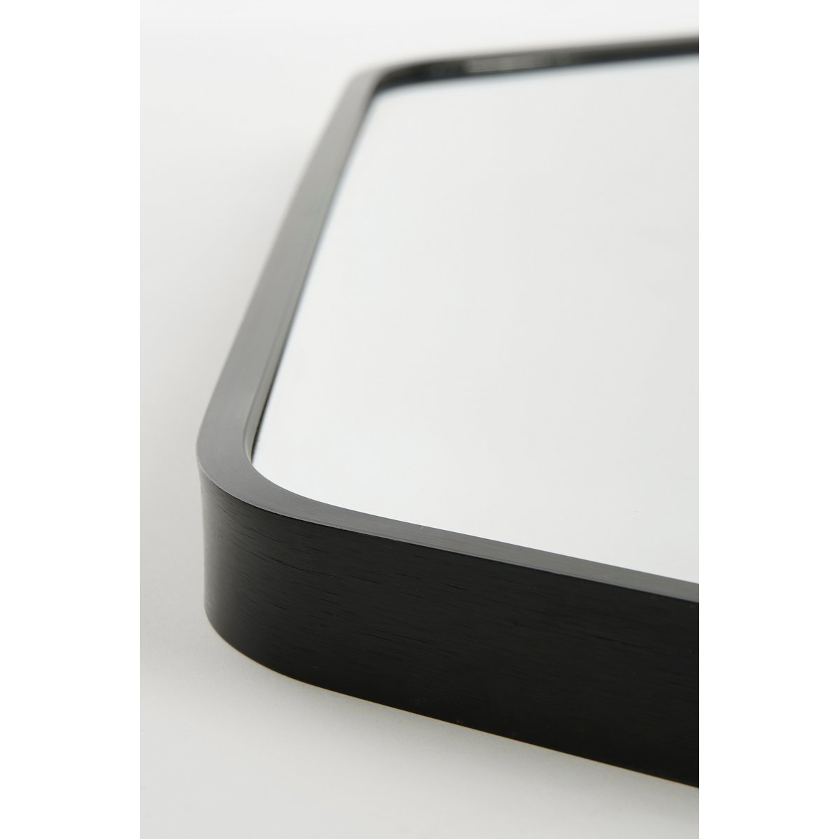 Rossi Wandspiegel - L80 x B71 cm - Metaal - Zwart |woon-meubel.nl