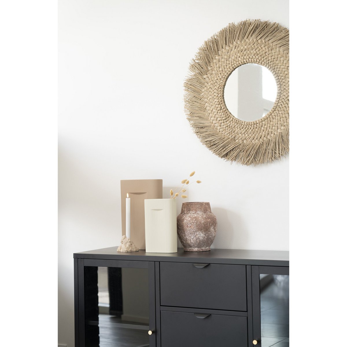 Keramische Vaas Bruin – 24x8,5x35,5 cm | woon-meubel.nl