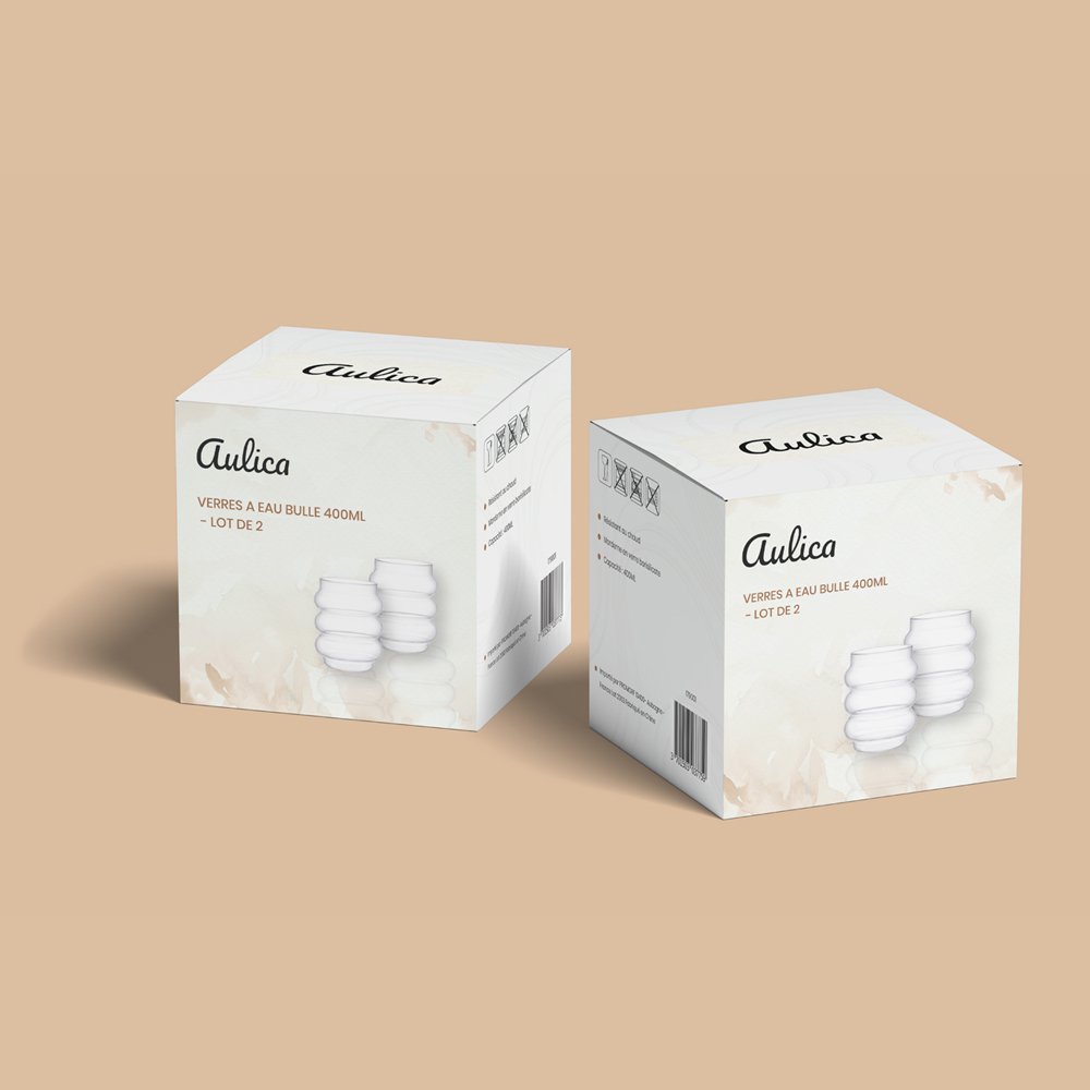 Aulica Matchaglazen / Bubblewaterglazen – Set van 2 Glazen van 400 ml