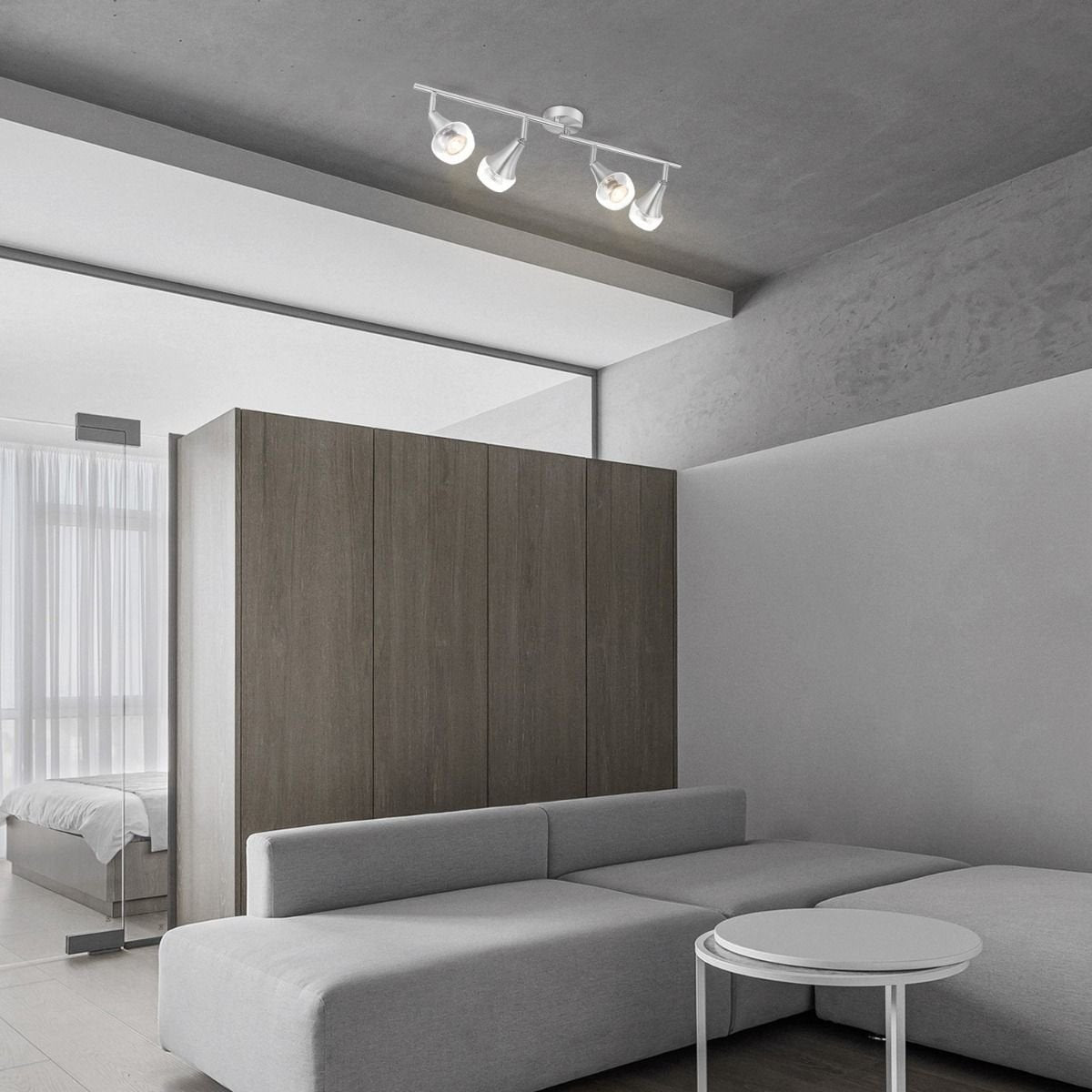 LED Surface-mounted spotlight Vaya 4 - incl. dimmable LED lamp - steel