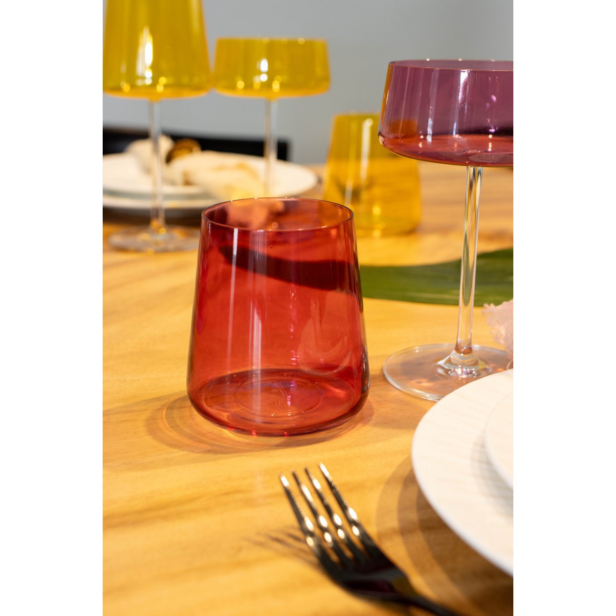 Waterglazen – Set van 6 – 300 ml – Luxe Drinkglazen – Multicolor