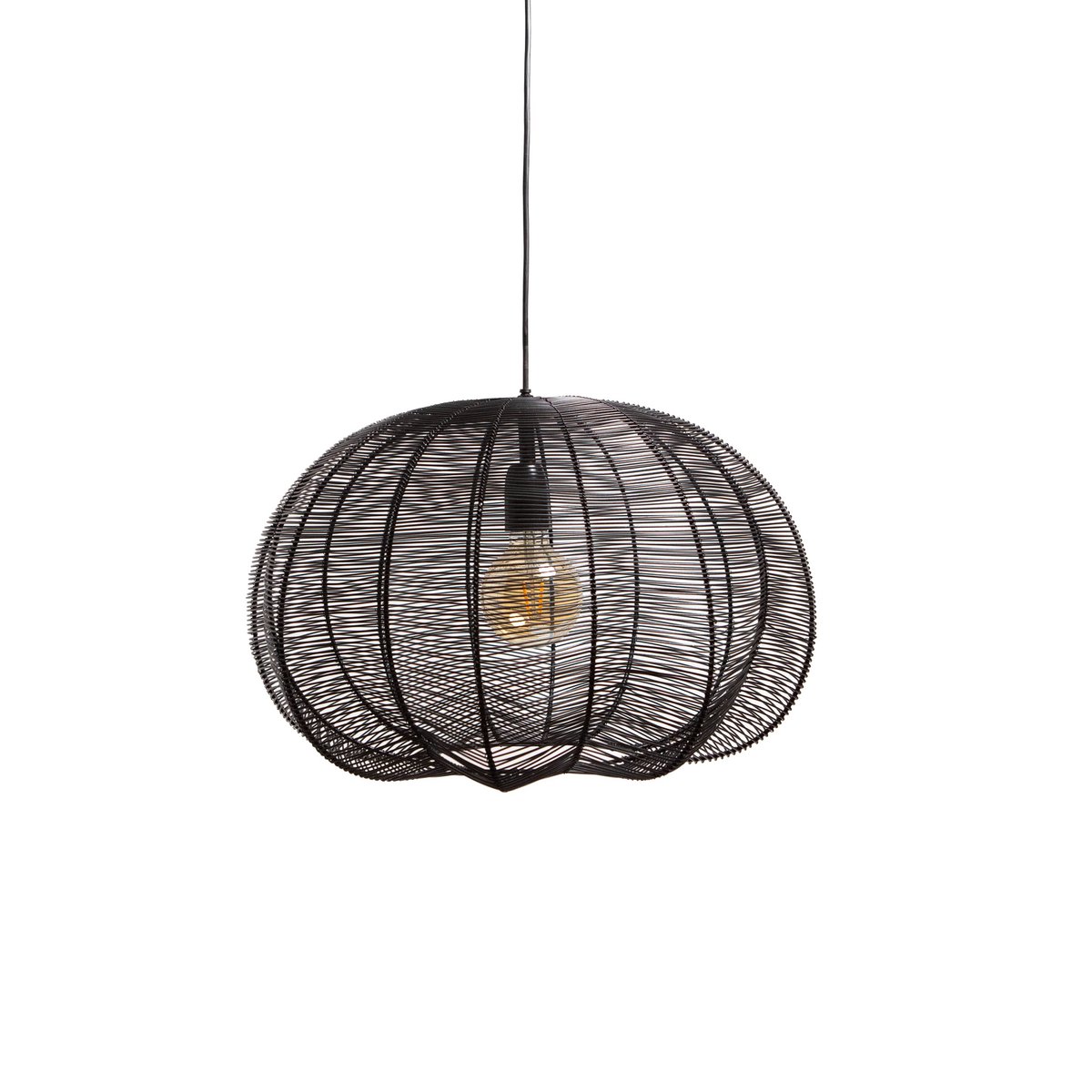 Pendant lamp FARAH matt black Ø50x38cm