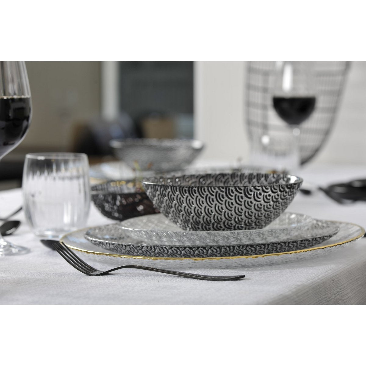 Aulica 24-delige Bestekset – Glanzend Zwart – RVS | woon-meubel.nl