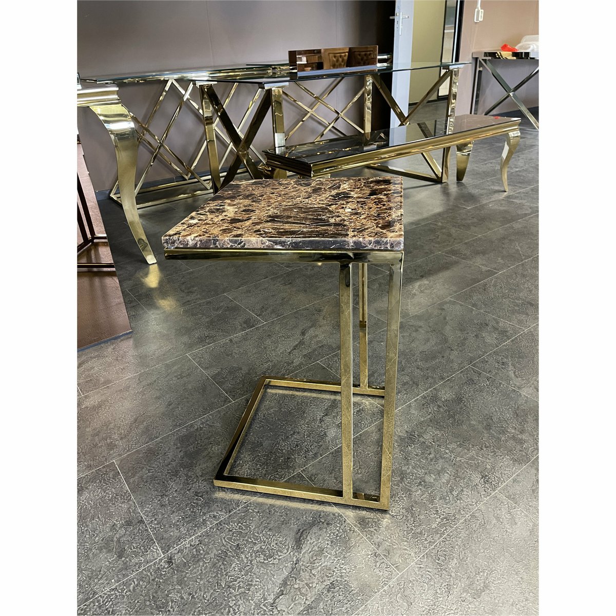 Laptop table Gold Marble