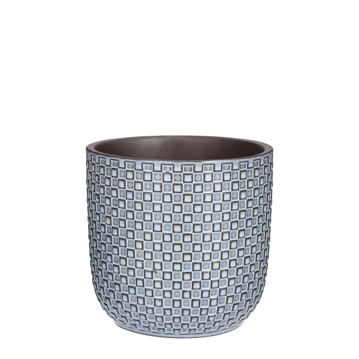 Daan Bloempot - Blauw H18 x Ø19 cm - vooraanzicht|woon-meubel.nl