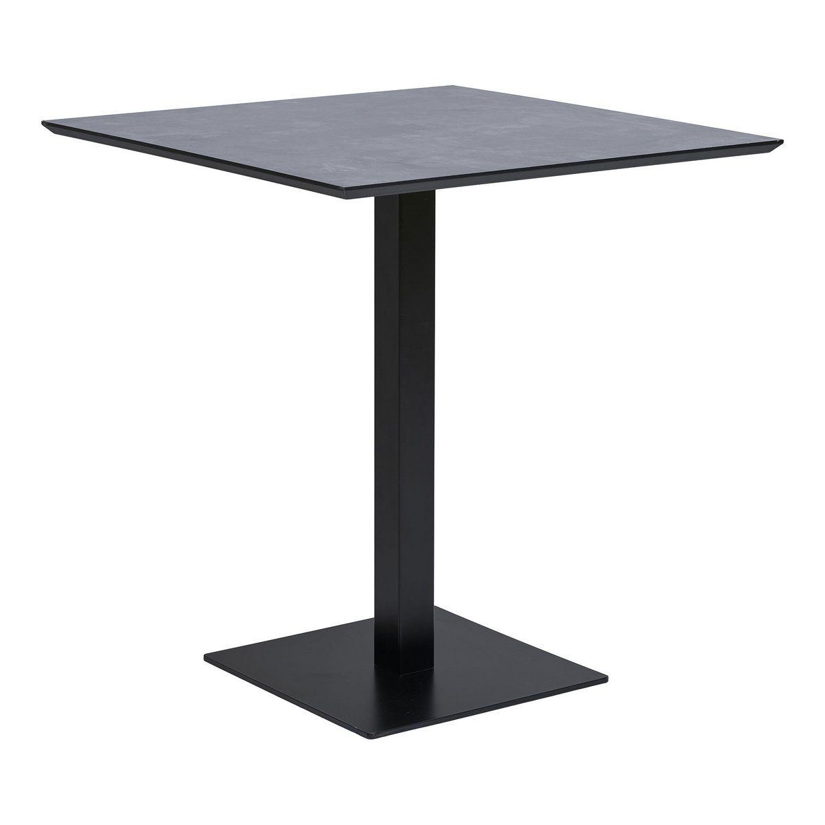Fano cafétafel Melamine Donkere Steen Zwart Onderstel|woon-meubel.nl