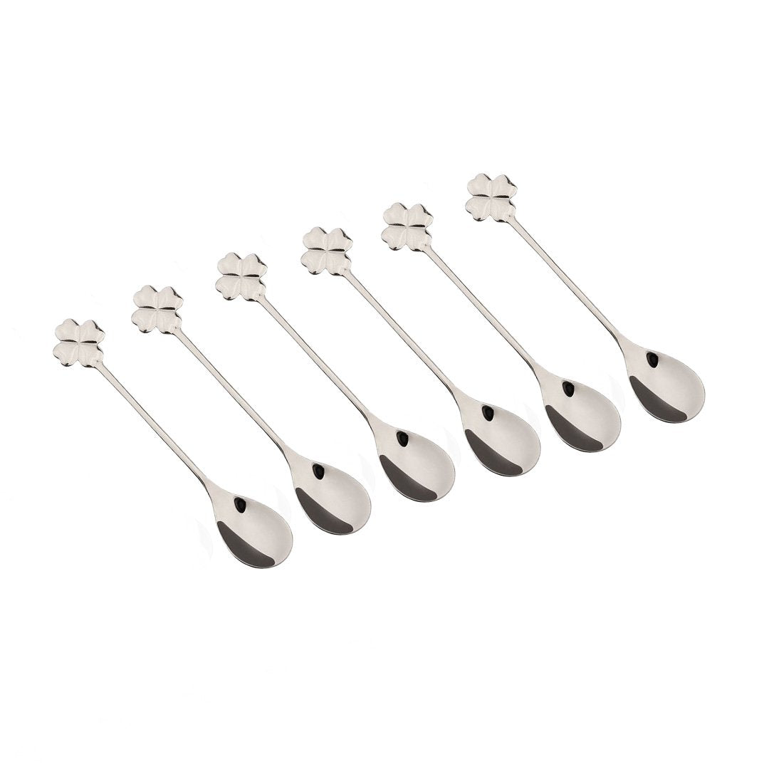 Zilveren Theelepels Set (6 stuks) – Trefle Design |woon-meubel.nl