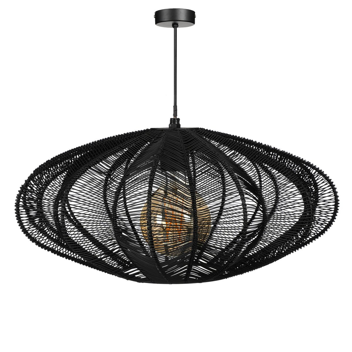 Kanti Hanglamp - H20 x Ø41 cm - Metaal - Zwart |woon-meubel.nl
