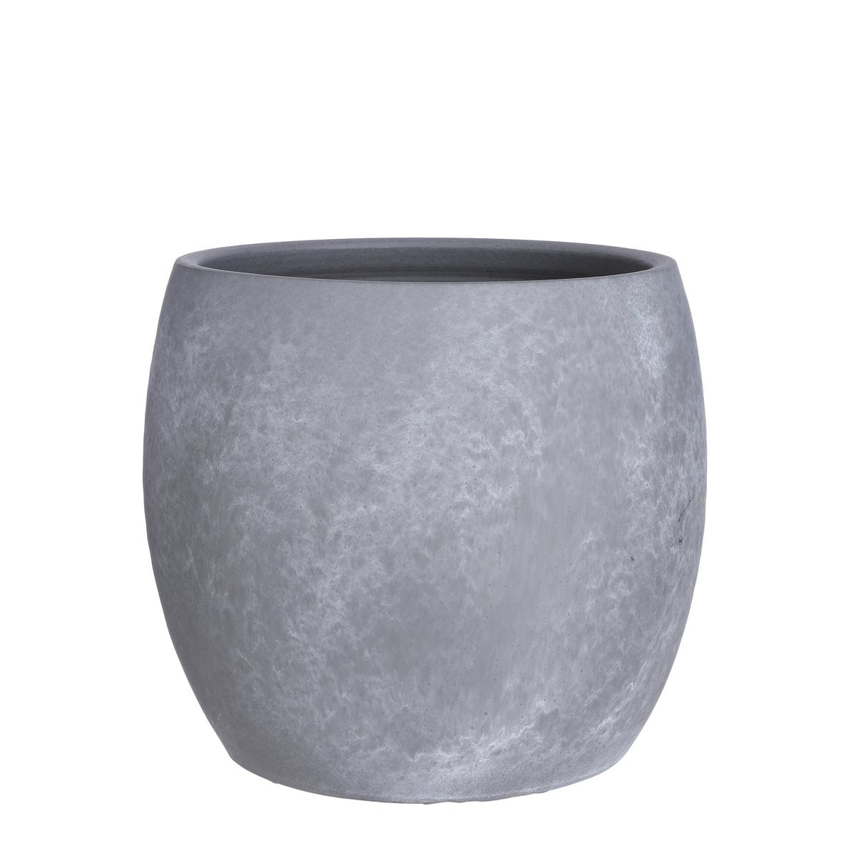 Lester Flowerpot - H26 x Ø 28 cm - Light Grey Stone