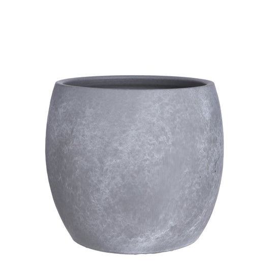 Cache-pot Lester - H26 x Ø 28 cm - Pierre Gris Clair