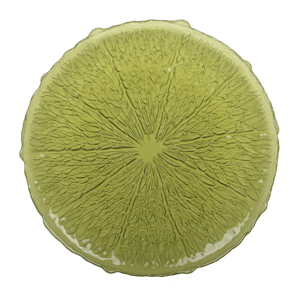 Groene platte plaat 28 cm - citroen
