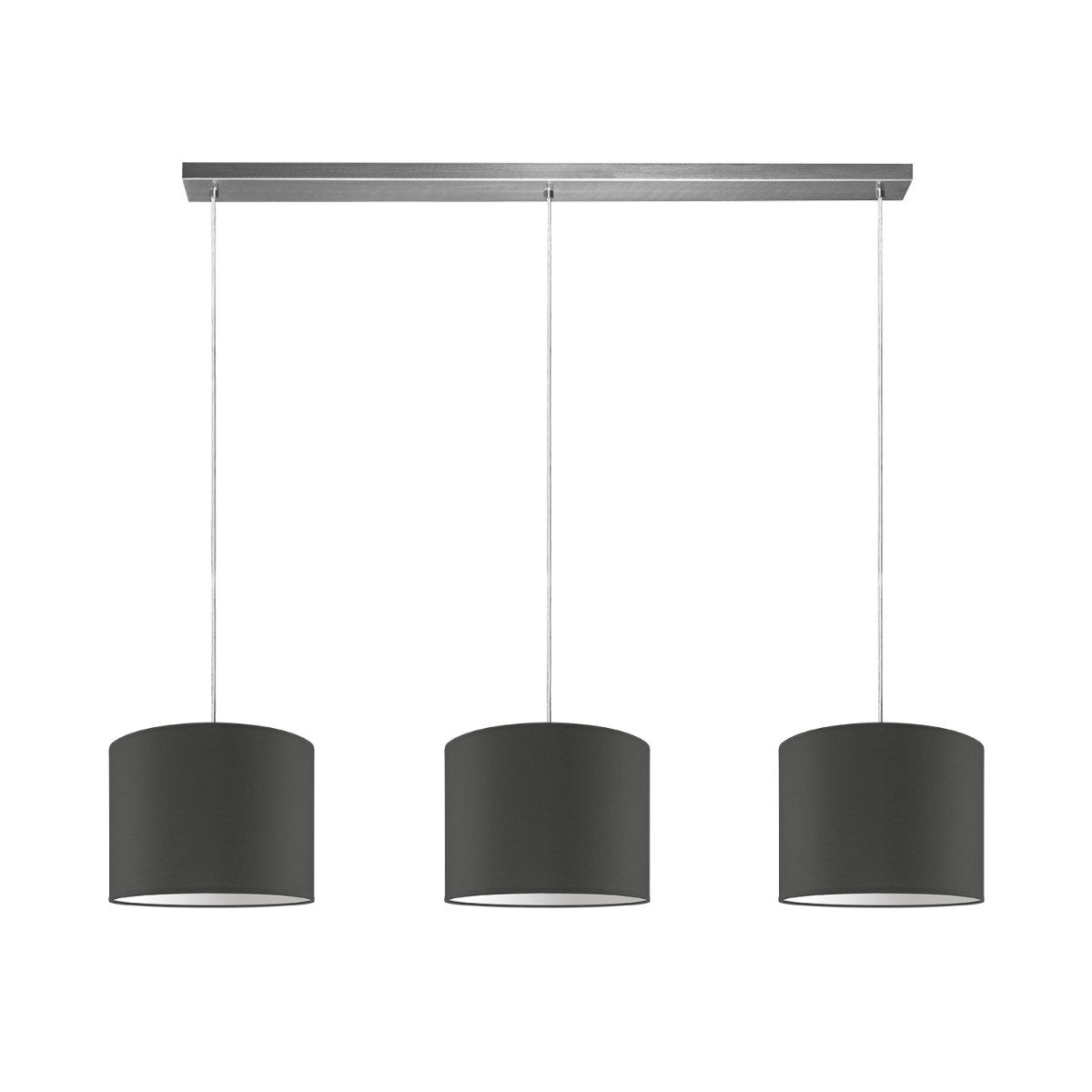 Hanging lamp Beam 3L, anthracite Lampshade, 25cm