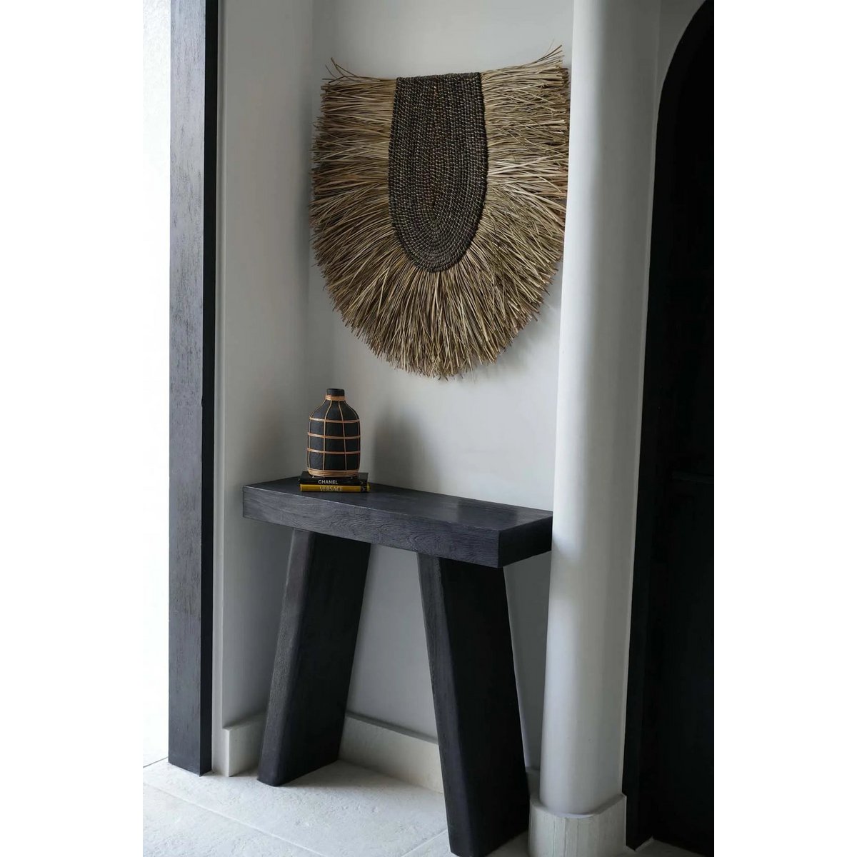 De Whoopy Vaas - Zwart Naturel - L | woon-meubel.nl