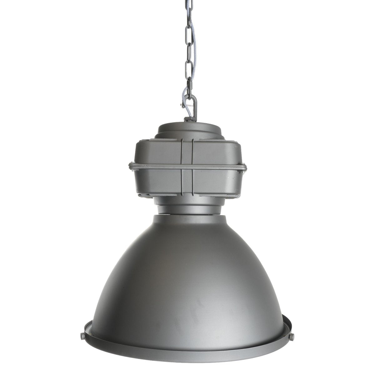 Hanglamp Castor Burned Staal Ketting en Strijkijzerkoord |woon-meubel.nl