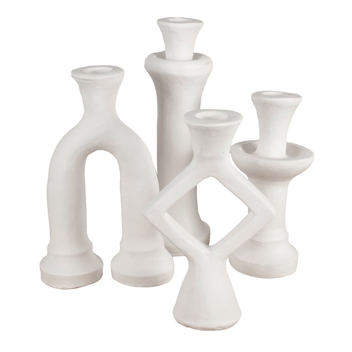 Ceramic candle holder Arc (set of 2)