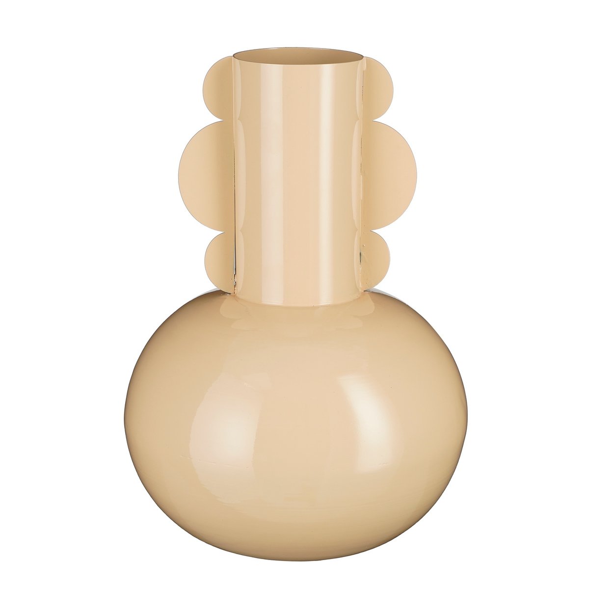 Boyd Vaas - H36 x Ø25 cm - Metaal - Beige |woon-meubel.nl