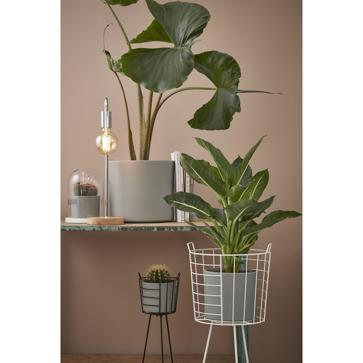 Era Flowerpot - H31 x Ø32.5 cm - Rough - Light grey