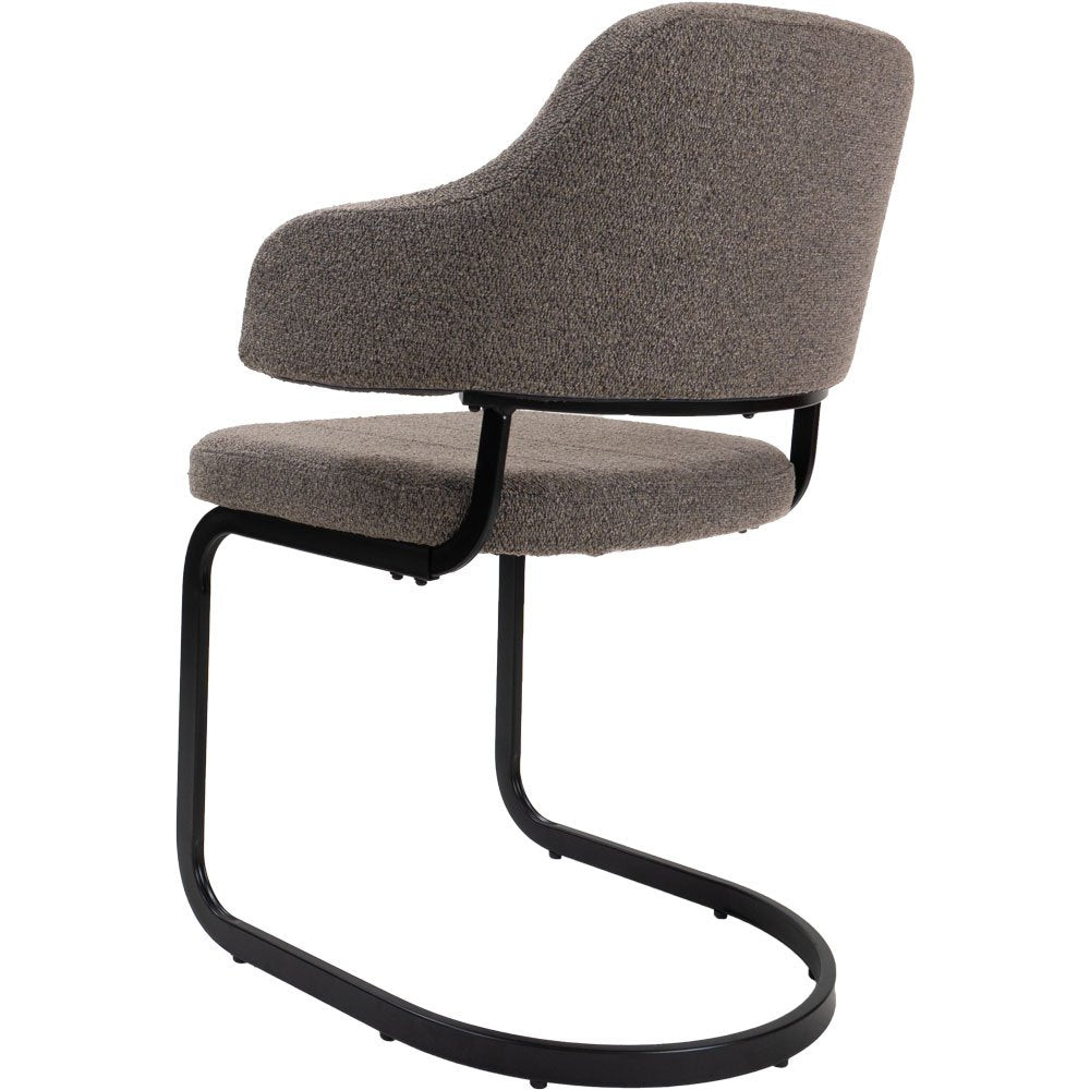 Eetkamerstoel Eros Brown bouclé |woon-meubel.nl
