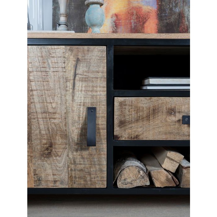TV Dressoir Luuk Hout Handgemaakt 120 cm |woon-meubel.nl