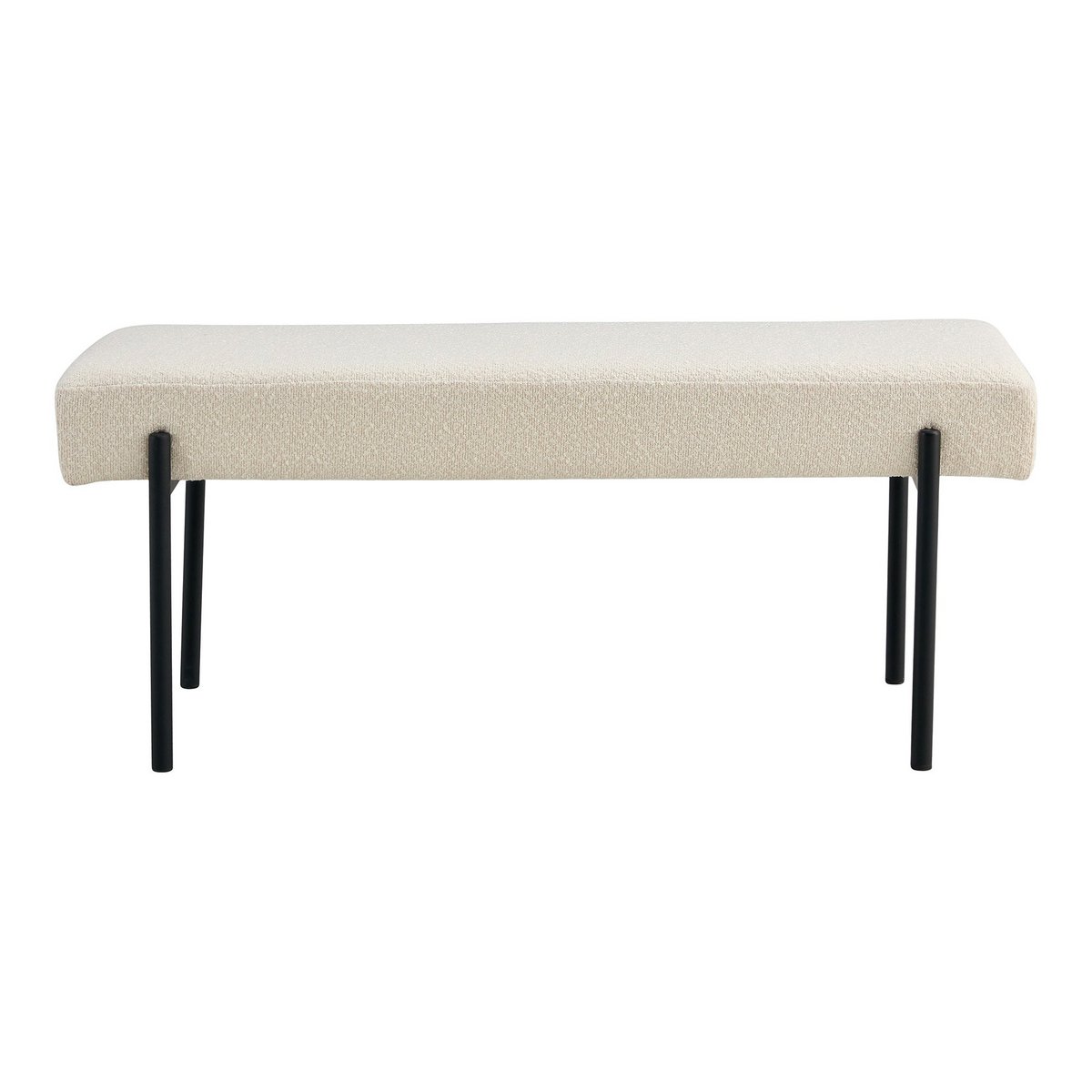 Swindon Bench - Bank in bouclé, wit |woon-meubel.nl