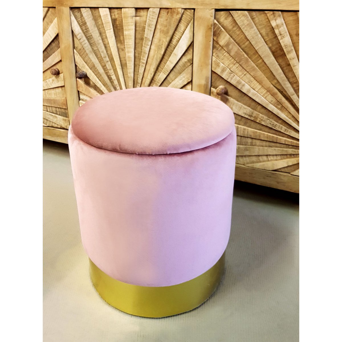 ποΈ Voglrieder Velours Hocker β Γ 31 x H 38 cm β Met Opbergruimte β Zachte Zithocker van Velours β Verkrijgbaar in 7 Kleuren